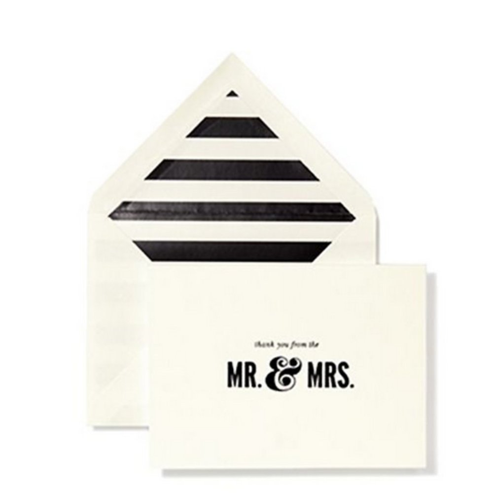 KATE SPADE Thanks from the Mr. & Mrs. Card Set